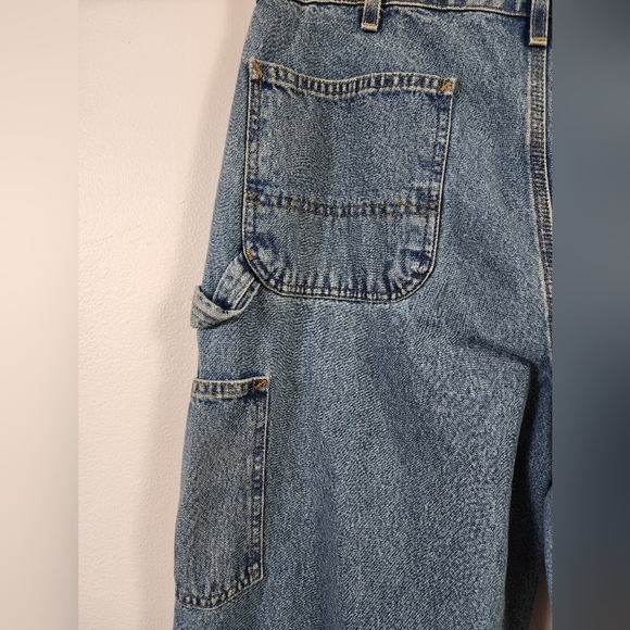 Carhartt Men's Relaxed Fit Carpenter Denim Blue Jeans Pants, sz 34x33 - Picture 8 of 10